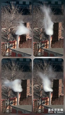 风中摇曳的烟雾……